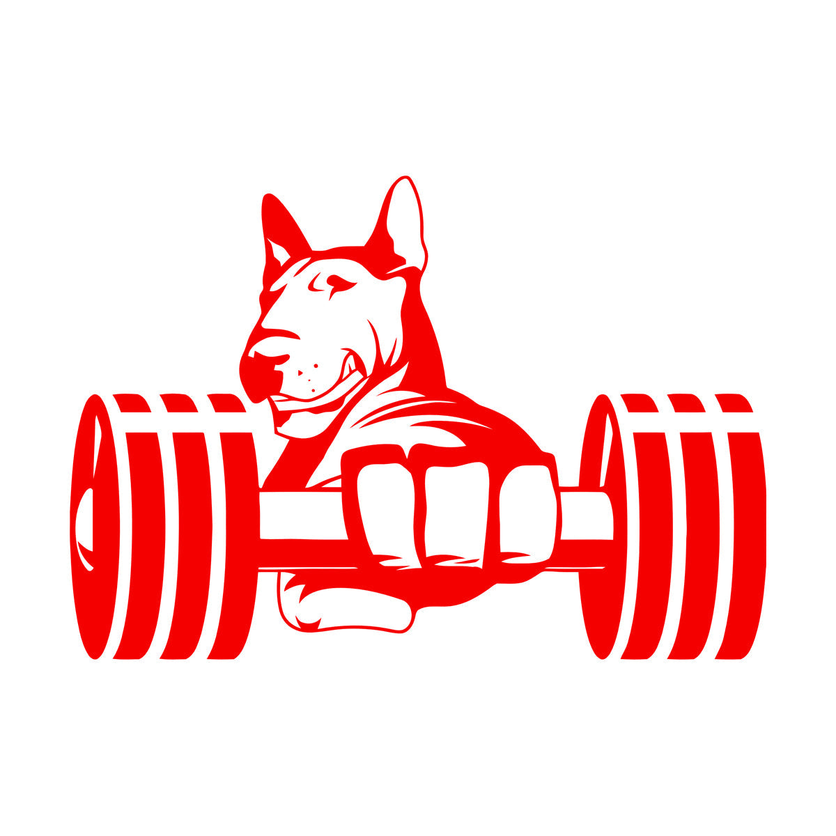 Wall Stickers Paster Paper Strong Dog Athlete Bic Dumbbells Gymnastics Store Decoration