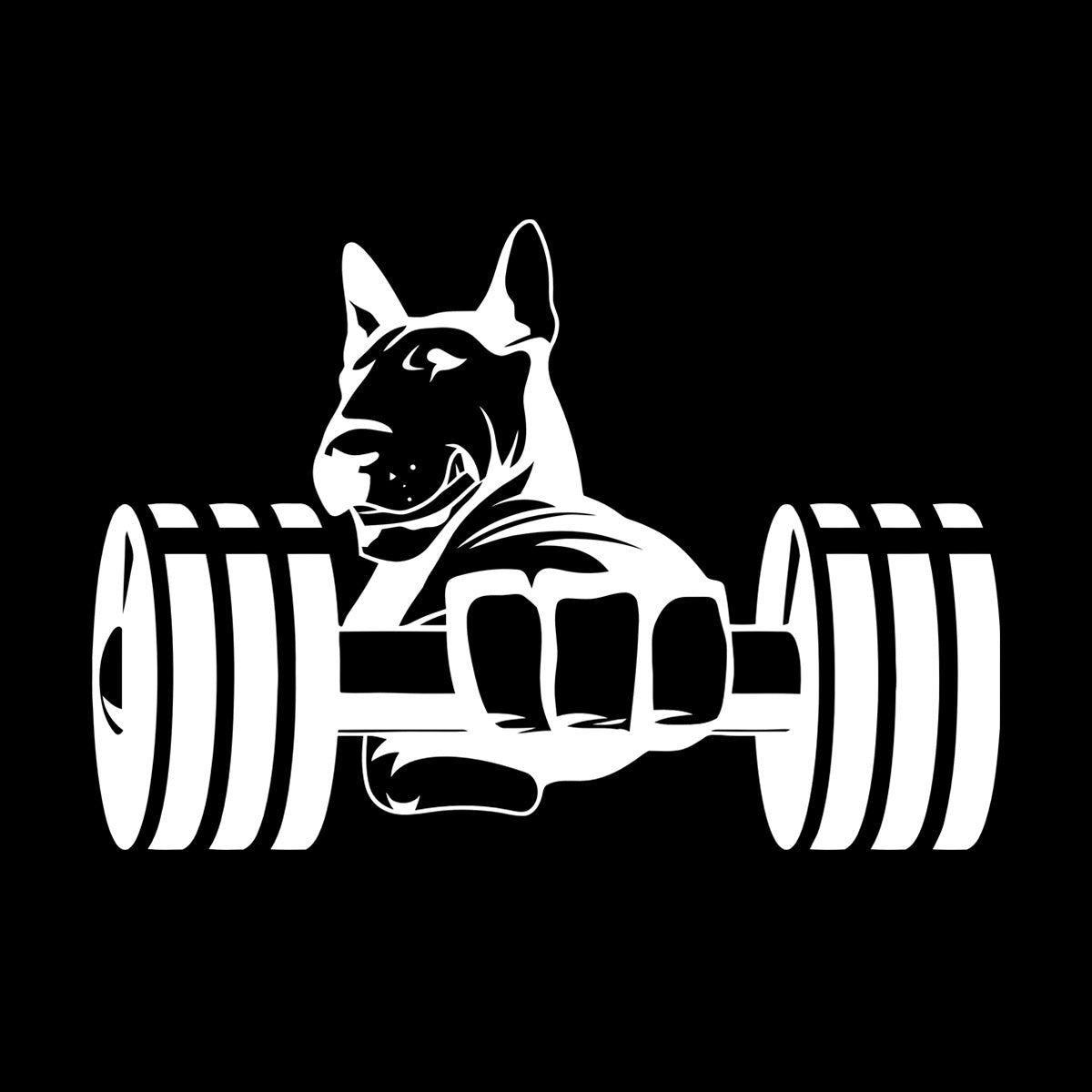 Wall Stickers Paster Paper Strong Dog Athlete Bic Dumbbells Gymnastics Store Decoration