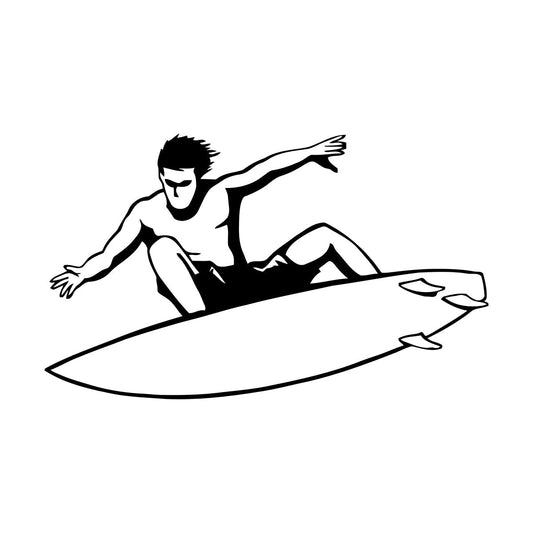Wall Decals Paster Paper Surfer Extreme Water Sports Surfing Board Waterproof