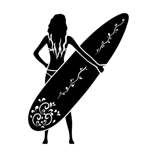 Engraving Decals Surfing Beach Style Water Sports Surfer Surfboarder Art Decoration