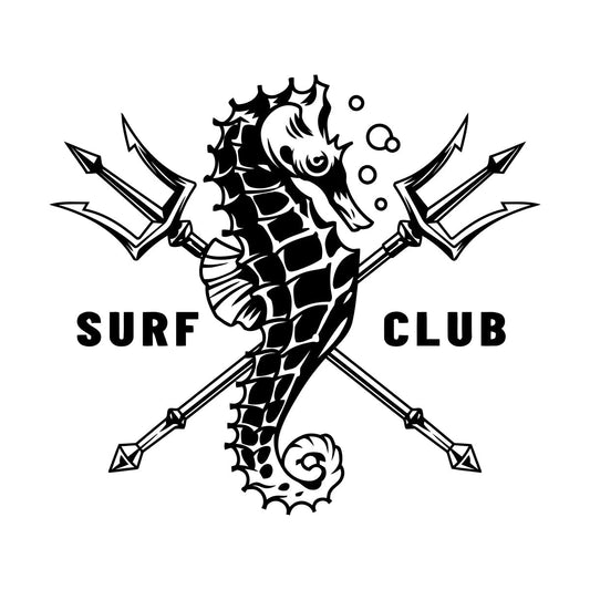 Wall Stickers Paster Paper Surfing Club Logo Sea Horse Water Sports Surfer Car Body Decoration