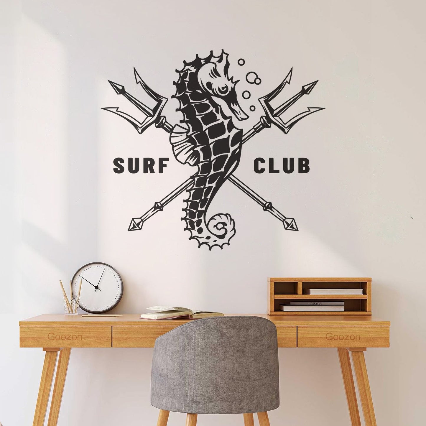 Wall Stickers Paster Paper Surfing Club Logo Sea Horse Water Sports Surfer Car Body Decoration