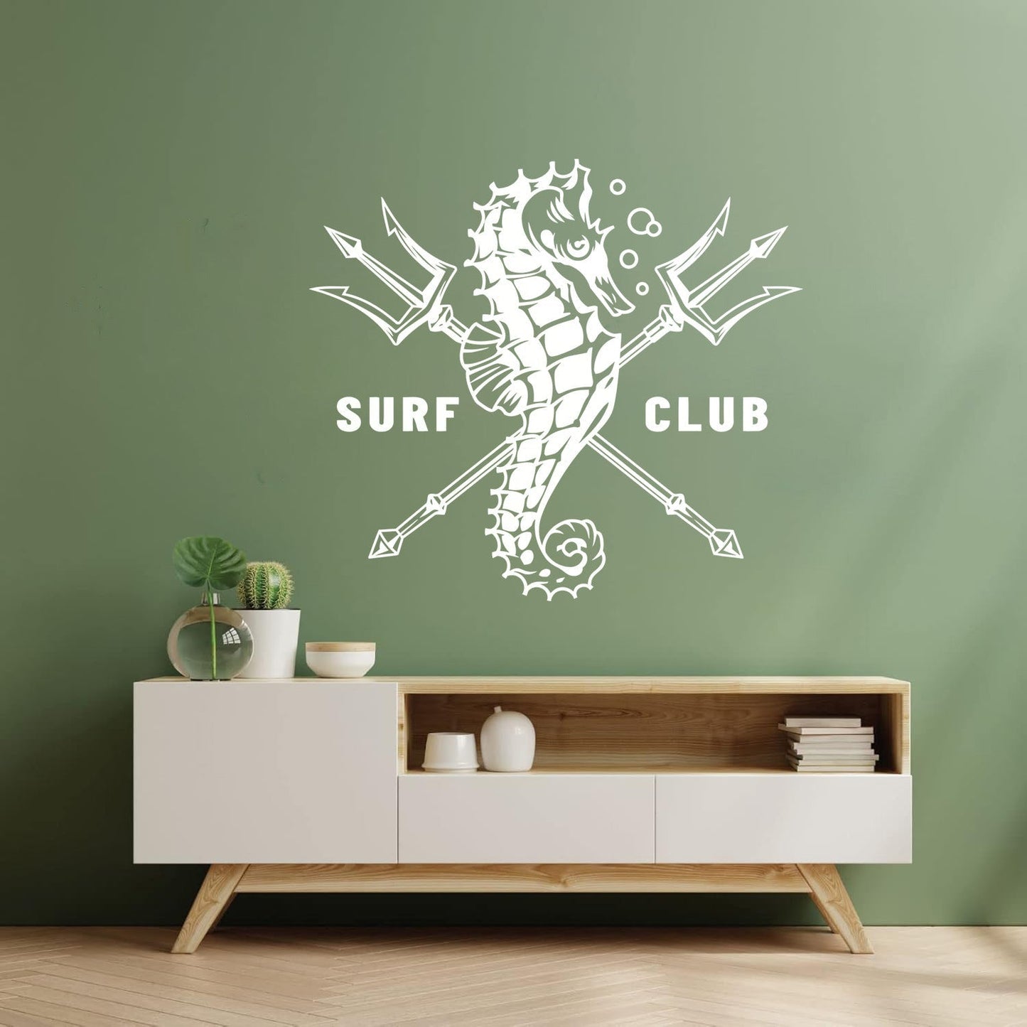Wall Stickers Paster Paper Surfing Club Logo Sea Horse Water Sports Surfer Car Body Decoration