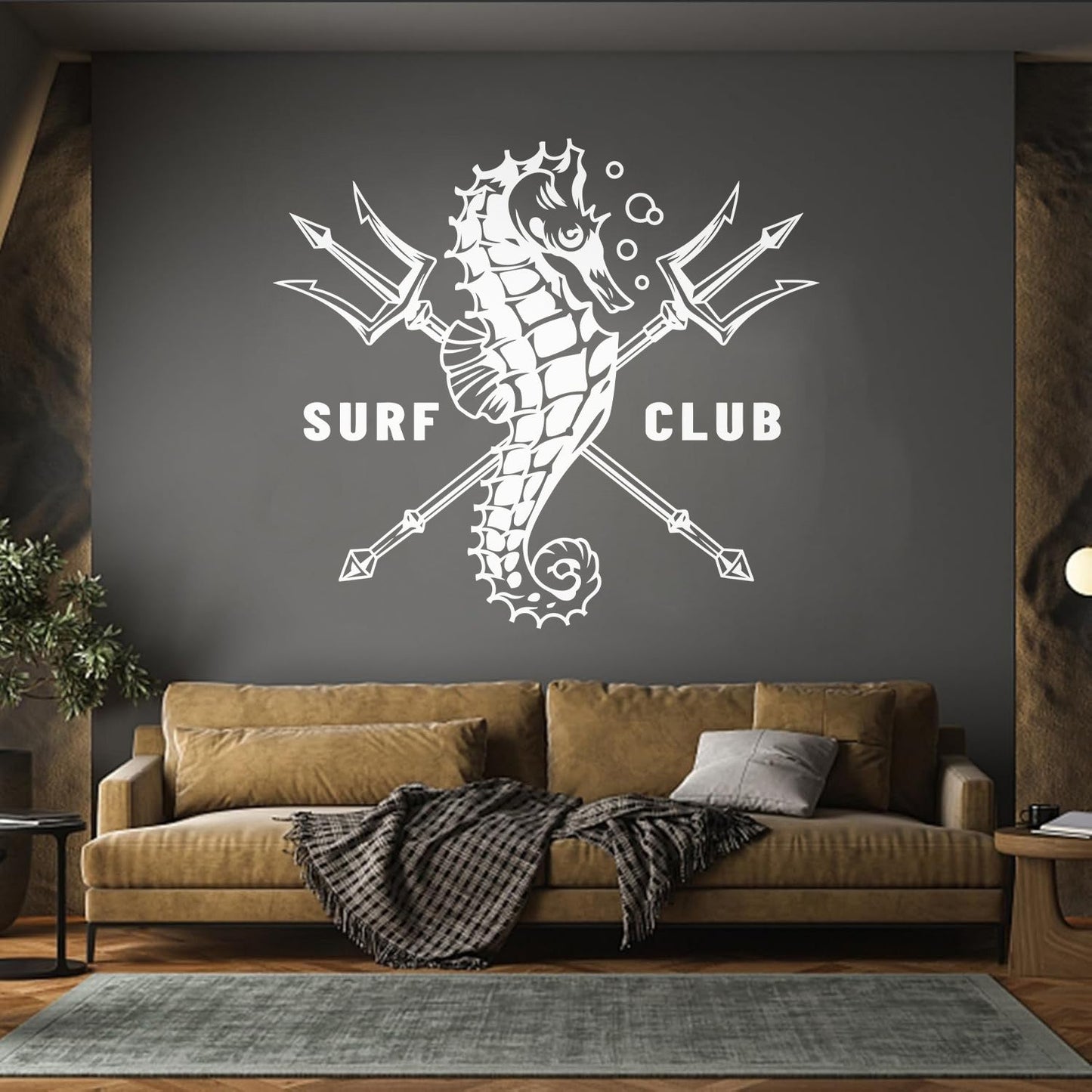 Wall Stickers Paster Paper Surfing Club Logo Sea Horse Water Sports Surfer Car Body Decoration
