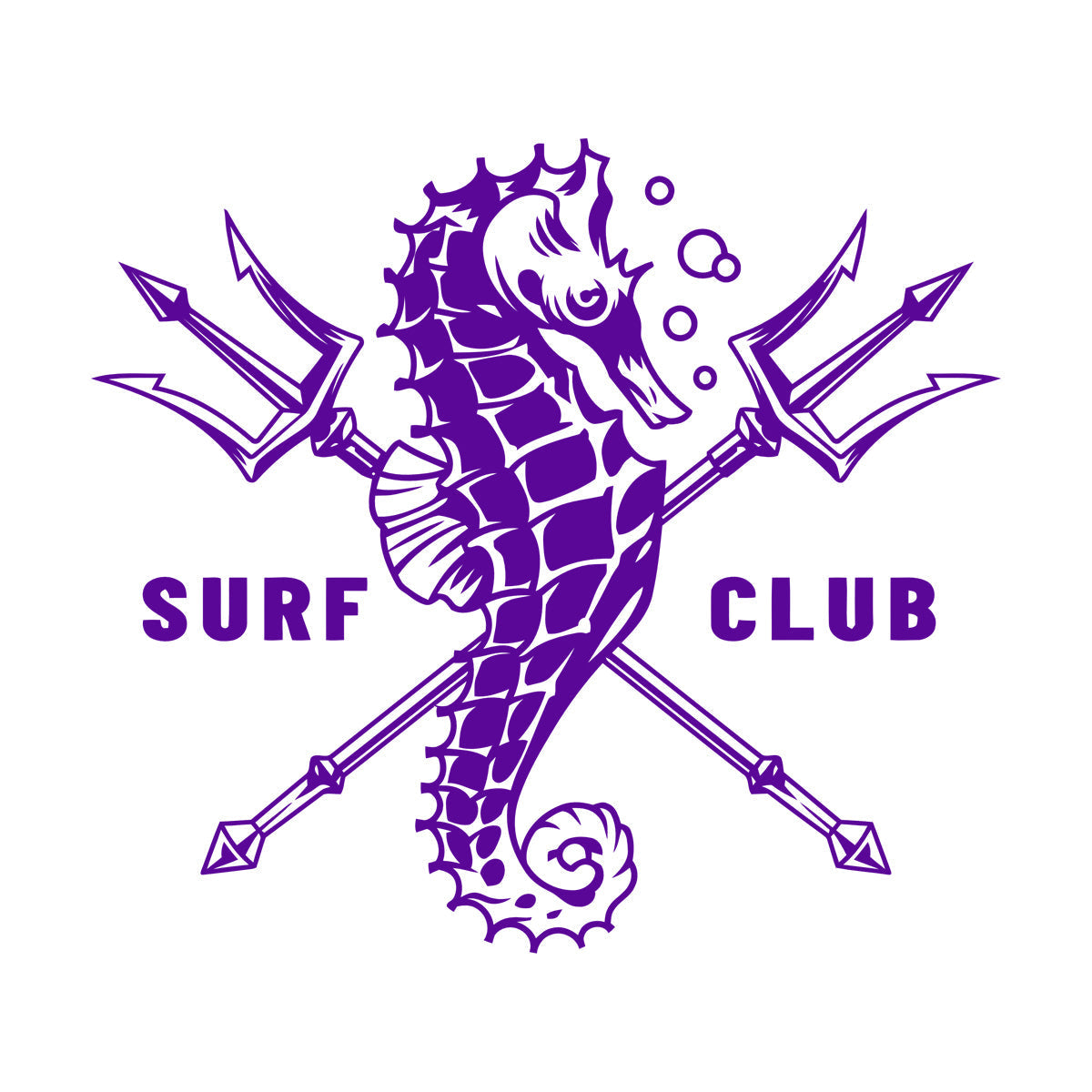 Wall Stickers Paster Paper Surfing Club Logo Sea Horse Water Sports Surfer Car Body Decoration