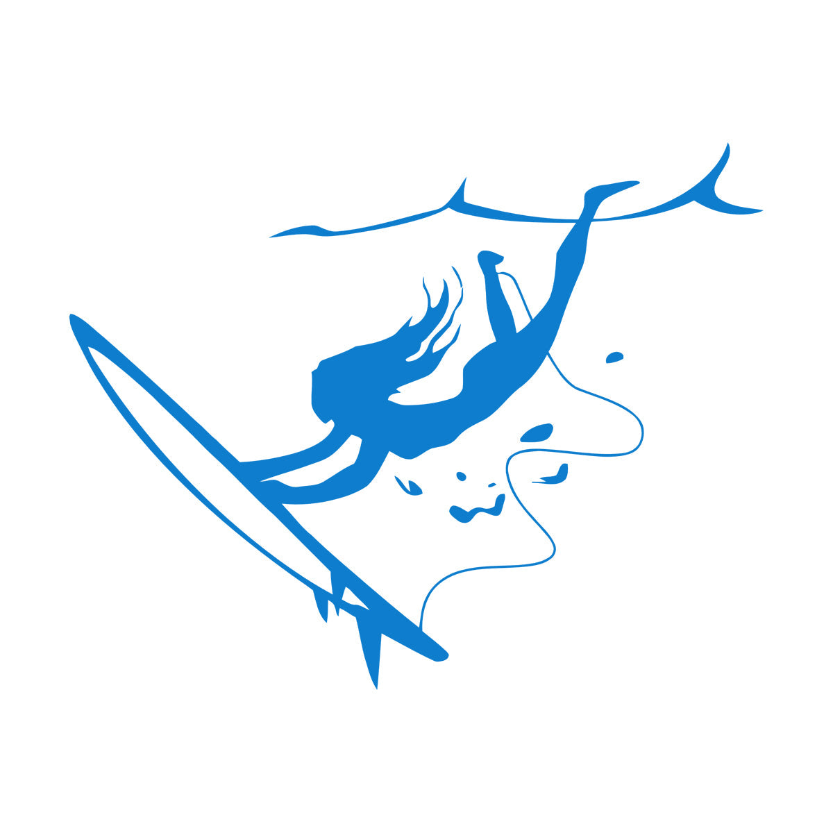 Wall Stickers Surfing Girl Extreme Sports Ocean Beach Store Decoration