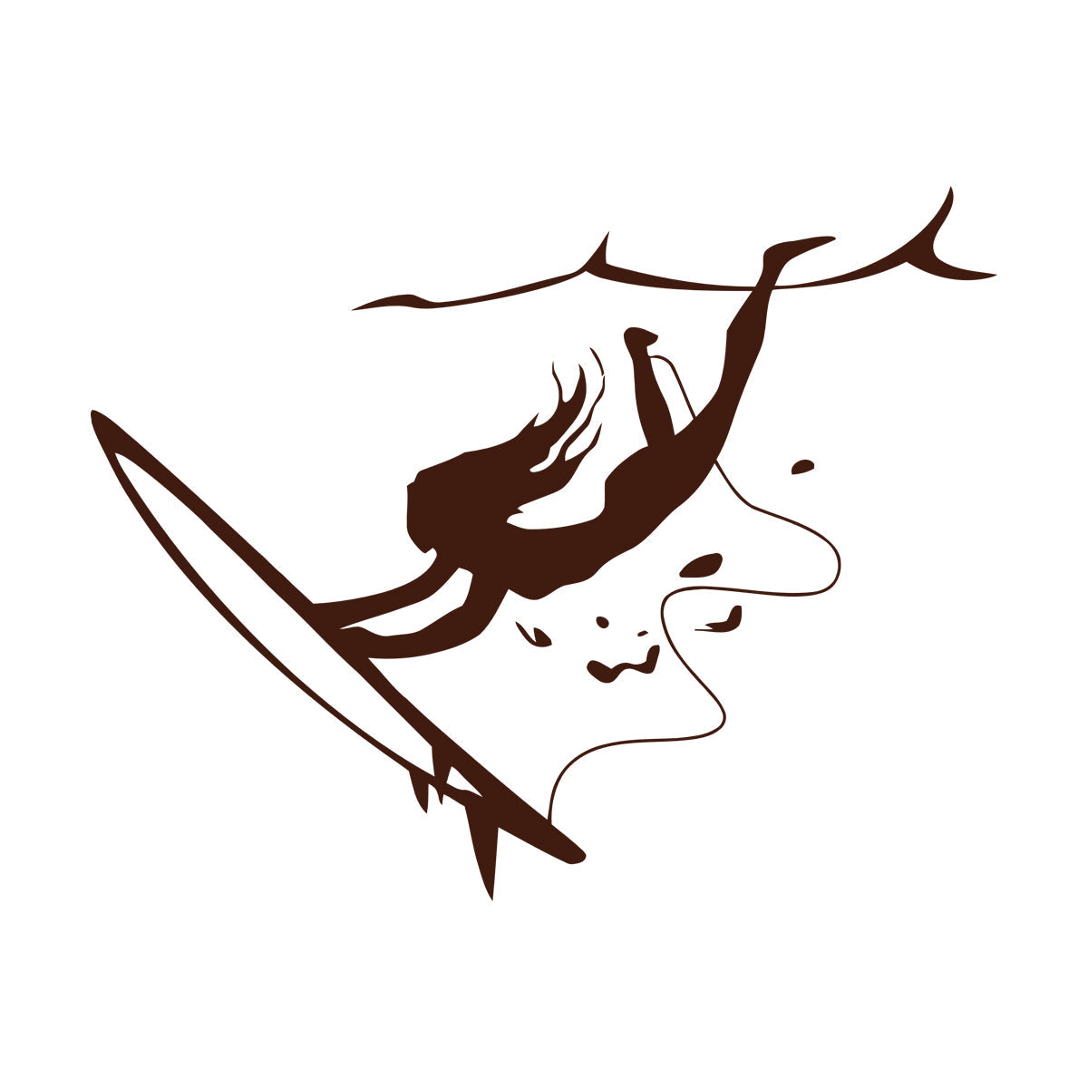 Wall Stickers Surfing Girl Extreme Sports Ocean Beach Store Decoration