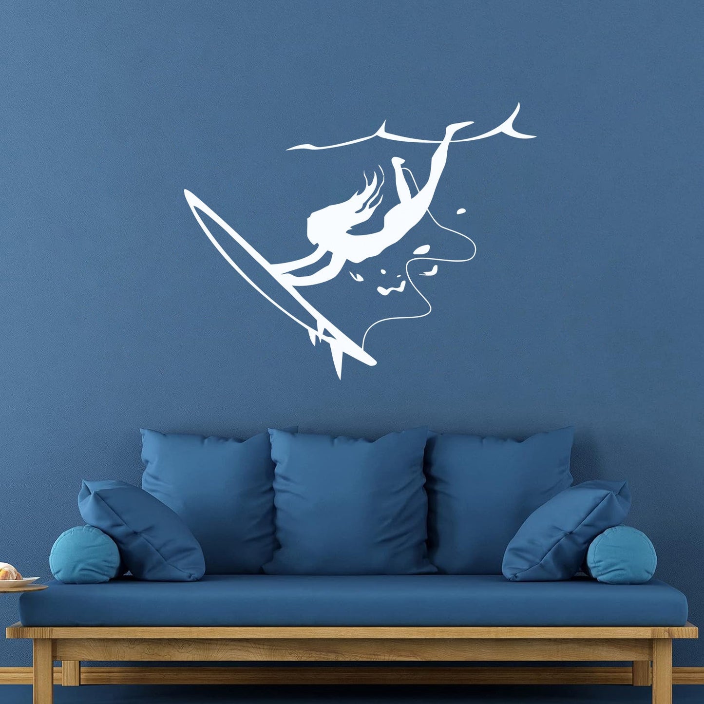 Wall Stickers Surfing Girl Extreme Sports Ocean Beach Store Decoration
