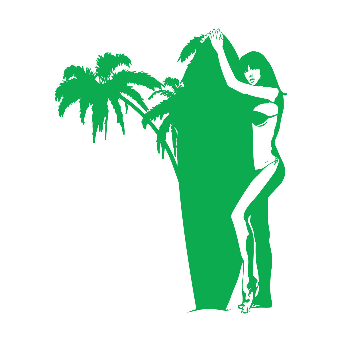 Fine Carving Decals Surfing Girl Surf Palm Beach Sports Tattoo Culture