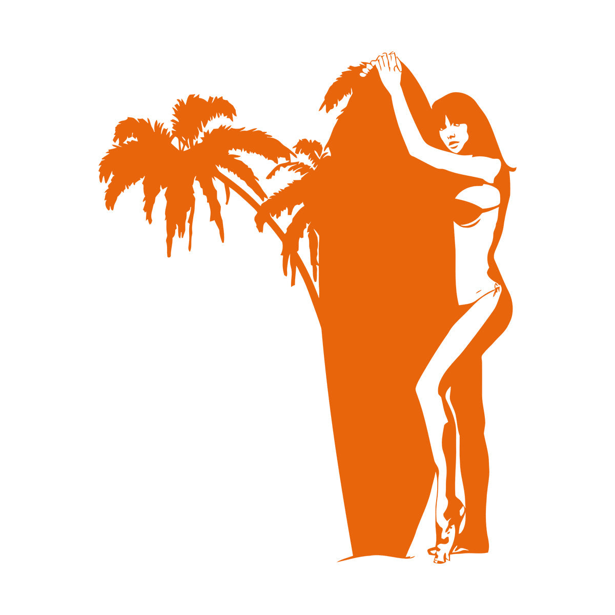 Fine Carving Decals Surfing Girl Surf Palm Beach Sports Tattoo Culture