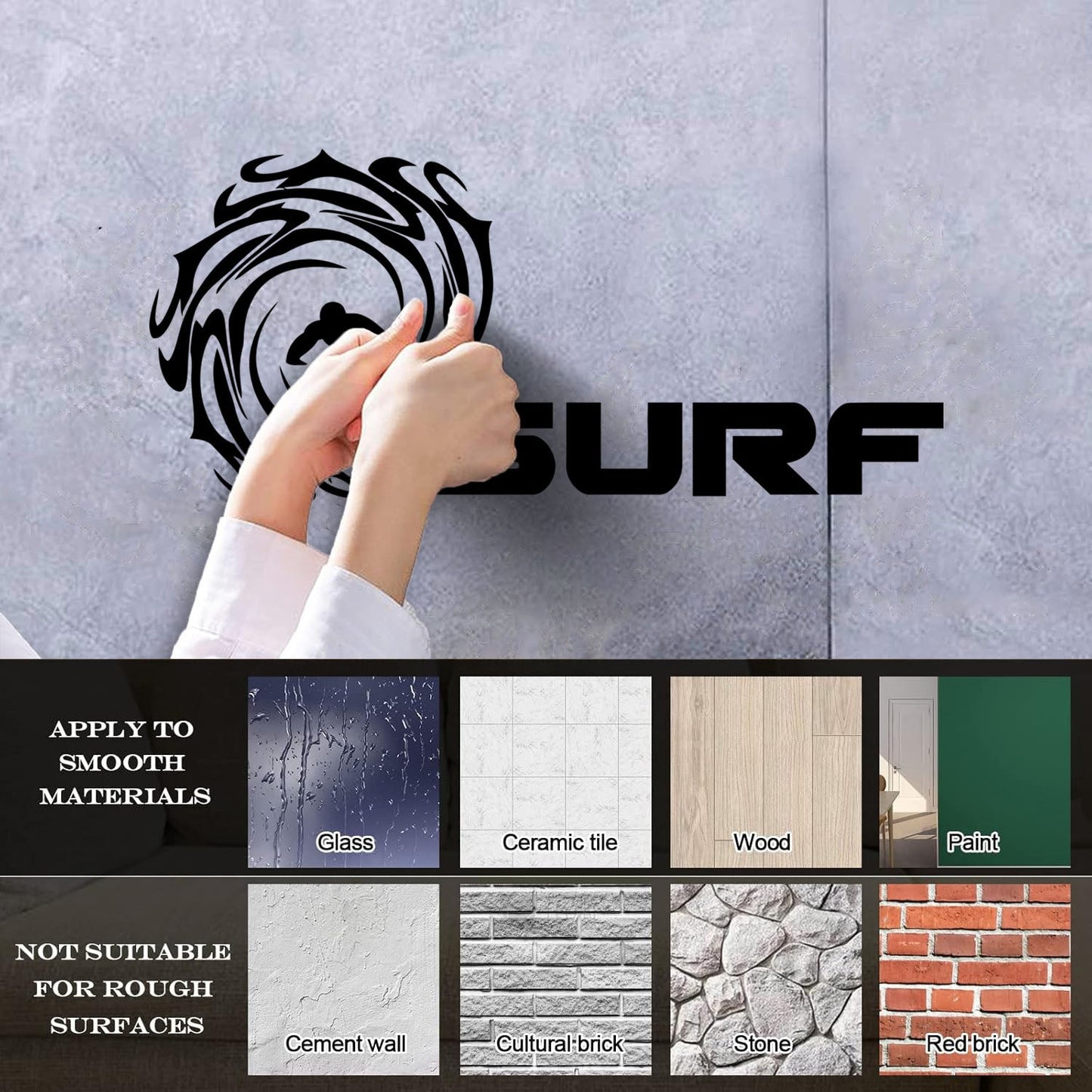 Surf Surfing Logo Waves Water Sports Beach Style Wall Decals Multiple Size Options