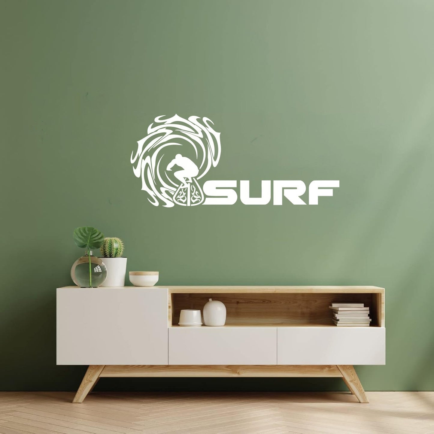 Surf Surfing Logo Waves Water Sports Beach Style Wall Decals Multiple Size Options
