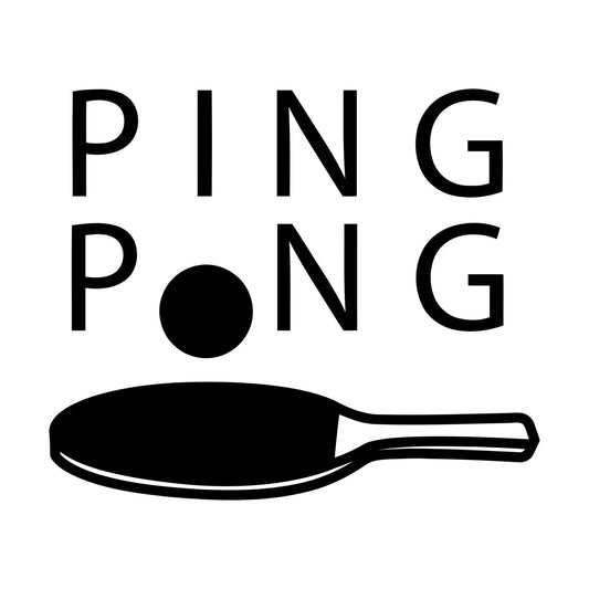 Vinyl Wall Decals Table Tennis Emblem Ping Pong Game Sport Waterproof