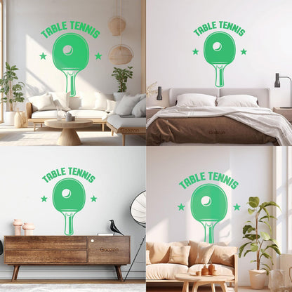 Wall Vinyl Sticker Decor Table Tennis Rocket Games Sport Art Decoration