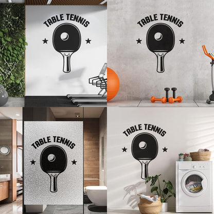 Wall Vinyl Sticker Decor Table Tennis Rocket Games Sport Art Decoration