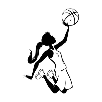 Lettering Decals Teen Girl Basketball Player Sports Kids Tattoo Culture