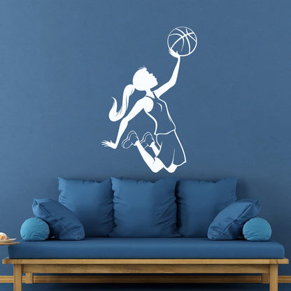 Lettering Decals Teen Girl Basketball Player Sports Kids Tattoo Culture