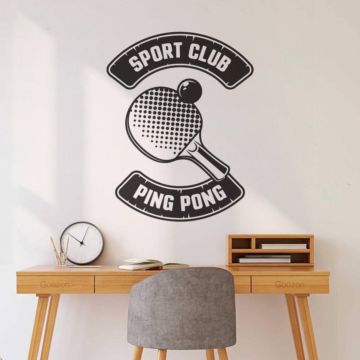 Tennis Rocket Ping Pong Game Sport Club Fine Carving Decals Art Decoration