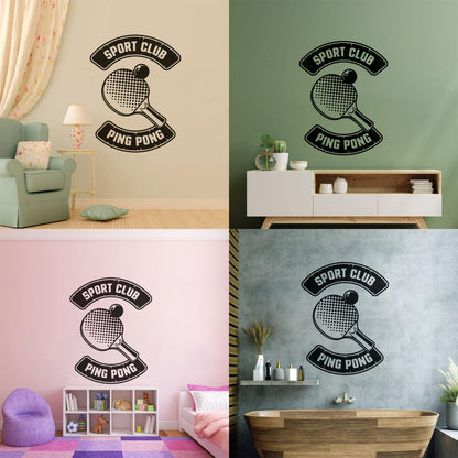 Tennis Rocket Ping Pong Game Sport Club Fine Carving Decals Art Decoration