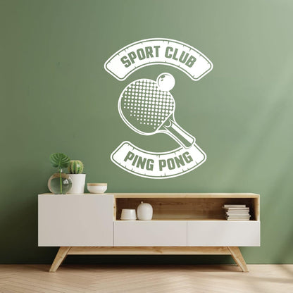 Tennis Rocket Ping Pong Game Sport Club Fine Carving Decals Art Decoration
