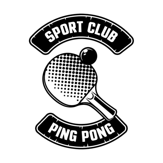 Tennis Rocket Ping Pong Game Sport Club Fine Carving Decals Art Decoration