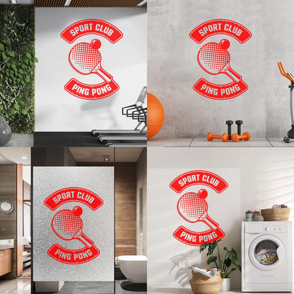 Tennis Rocket Ping Pong Game Sport Club Fine Carving Decals Art Decoration
