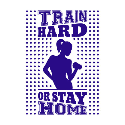 Wall Decals Pvc Train Hard Or Stay Home Gymnastics Fitnesscenter Trainer Beautiful Body Glass Stickers