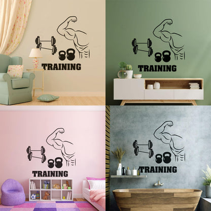 Training Bodybuilding Gymnastics Sports Wall Decals Paster Paper Tattoo Culture