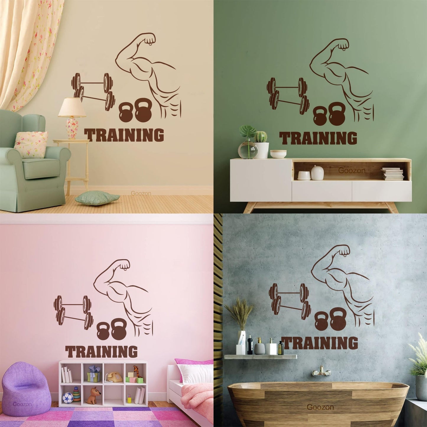 Training Bodybuilding Gymnastics Sports Wall Decals Paster Paper Tattoo Culture