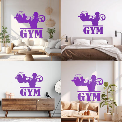Wall Decals Training Hard Iron Sport Gymnastics Muscul Fitnesscenter Club Self Adhesive