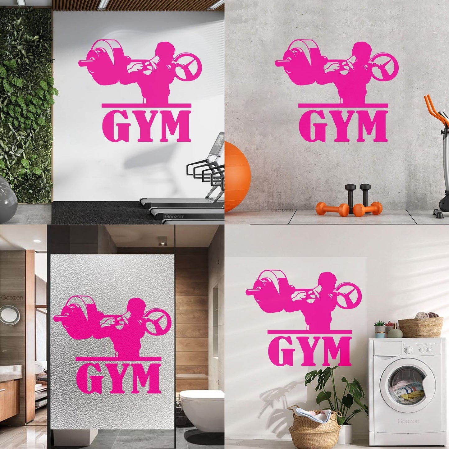 Wall Decals Training Hard Iron Sport Gymnastics Muscul Fitnesscenter Club Self Adhesive