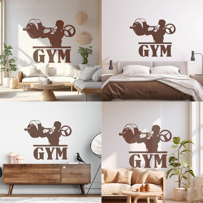 Wall Decals Training Hard Iron Sport Gymnastics Muscul Fitnesscenter Club Self Adhesive