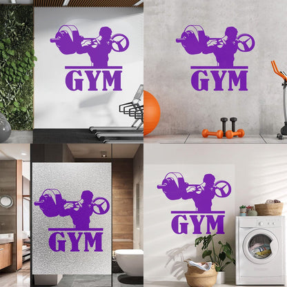 Wall Decals Training Hard Iron Sport Gymnastics Muscul Fitnesscenter Club Self Adhesive