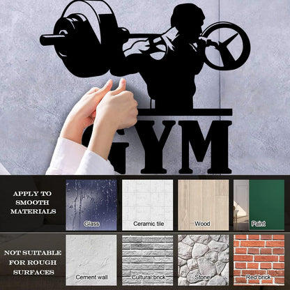 Wall Decals Training Hard Iron Sport Gymnastics Muscul Fitnesscenter Club Self Adhesive