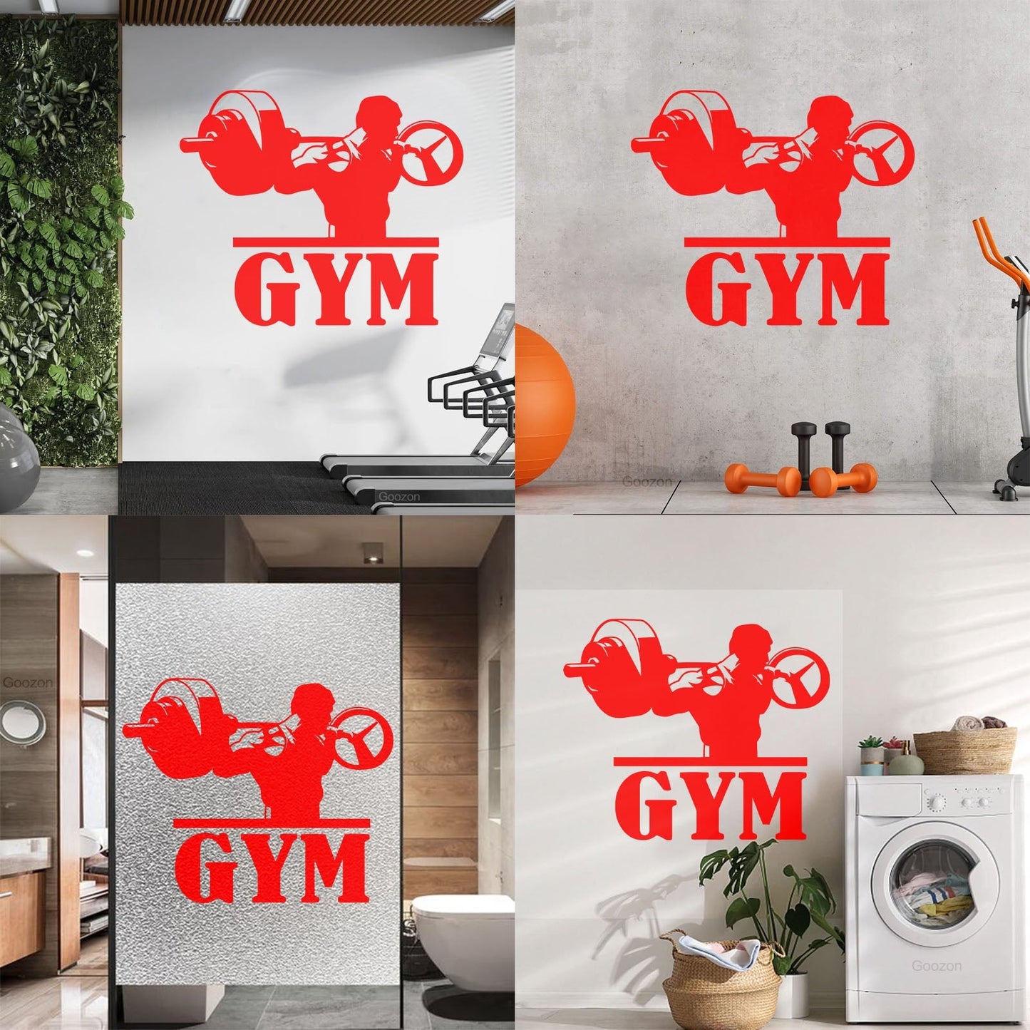 Wall Decals Training Hard Iron Sport Gymnastics Muscul Fitnesscenter Club Self Adhesive
