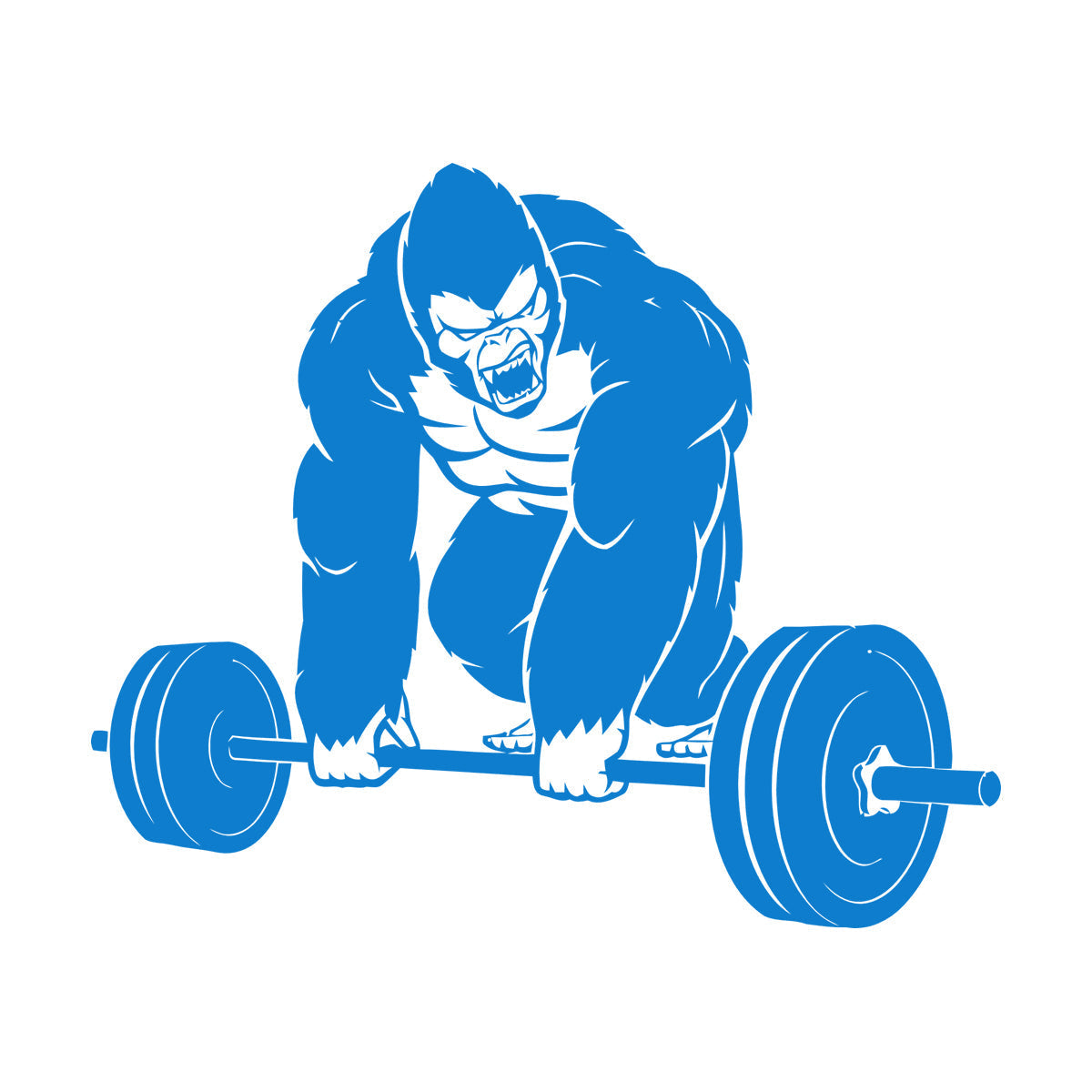 Vinyl Wall Decals Training Iron Sport Gorilla Gymnastics Barbell Do Not Damage The Wall Surface