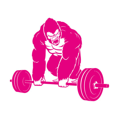 Vinyl Wall Decals Training Iron Sport Gorilla Gymnastics Barbell Do Not Damage The Wall Surface