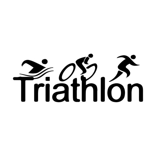 Wall Stickers Paster Paper Triathlon Sports Abstract Athlete Easy Installation