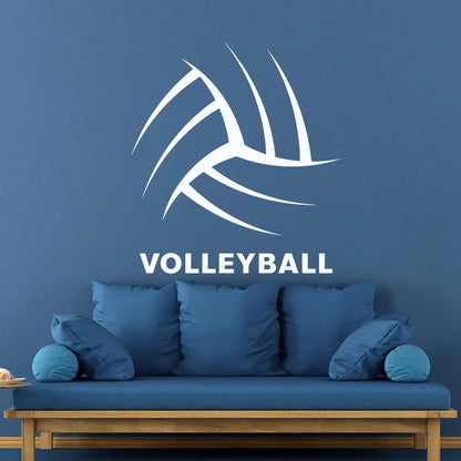Wall Decals Pvc Volleyball Game Abstract Ball Sport Beach Wall Beautification