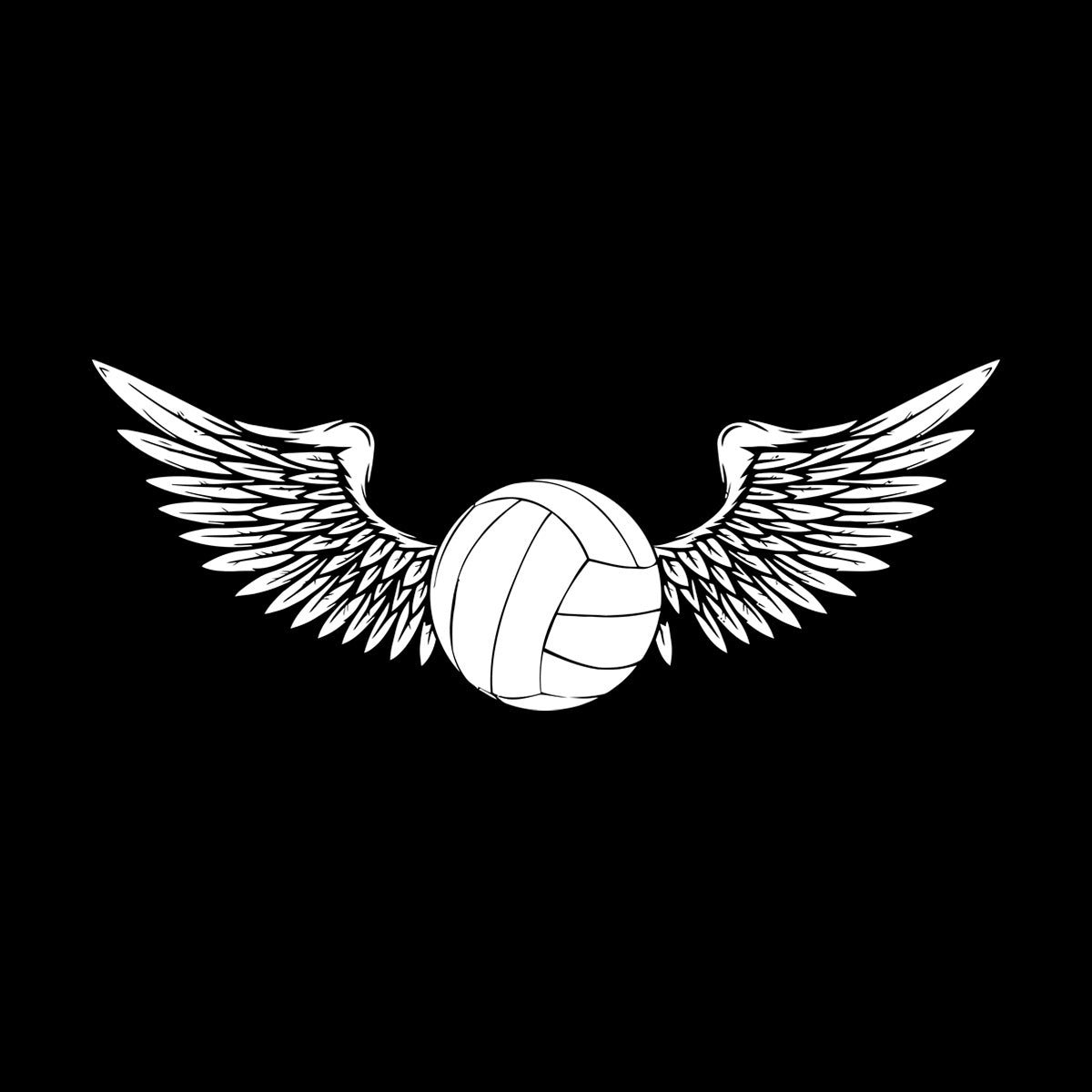 Lettering Stickers Volleyball Game Ball With Wings Sport Team Car Body Decoration