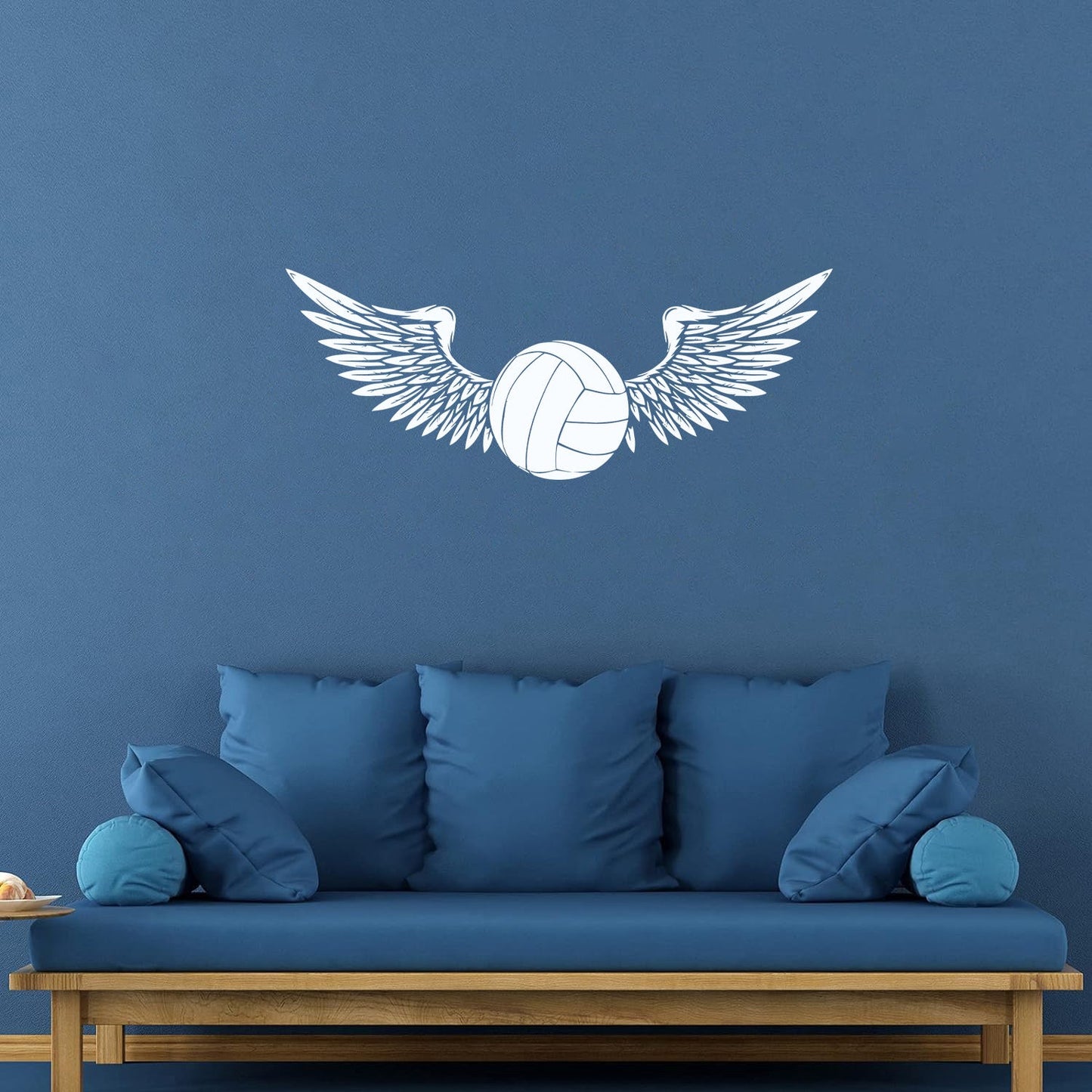 Lettering Stickers Volleyball Game Ball With Wings Sport Team Car Body Decoration