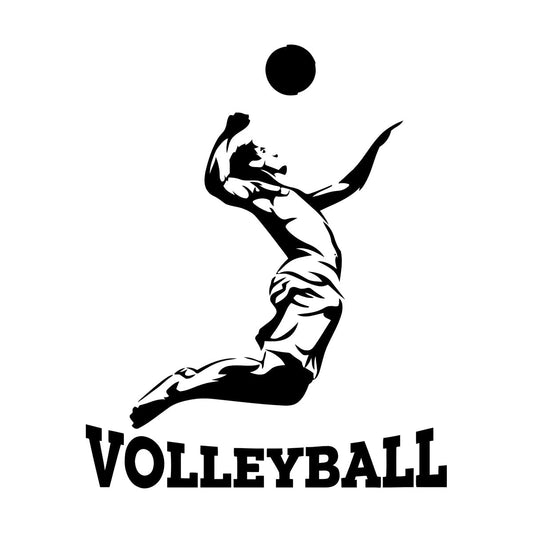 Volleyball Player Ball Sport Beach Game Sport Mural And Wall Vinyl Decal Self Adhesive