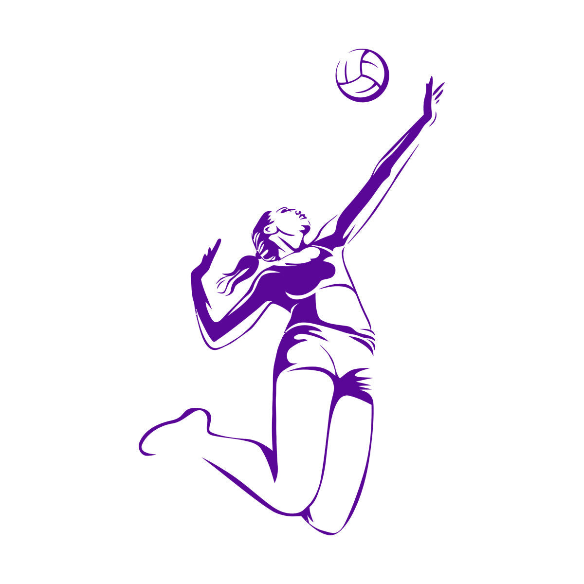 Fine Carving Stickers Volleyball Player Sports Girl Beach Equipped With Transfer Film Kit