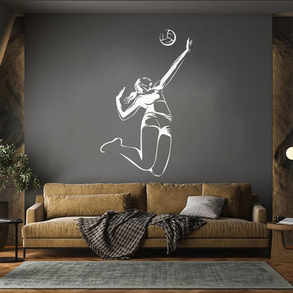 Fine Carving Stickers Volleyball Player Sports Girl Beach Equipped With Transfer Film Kit