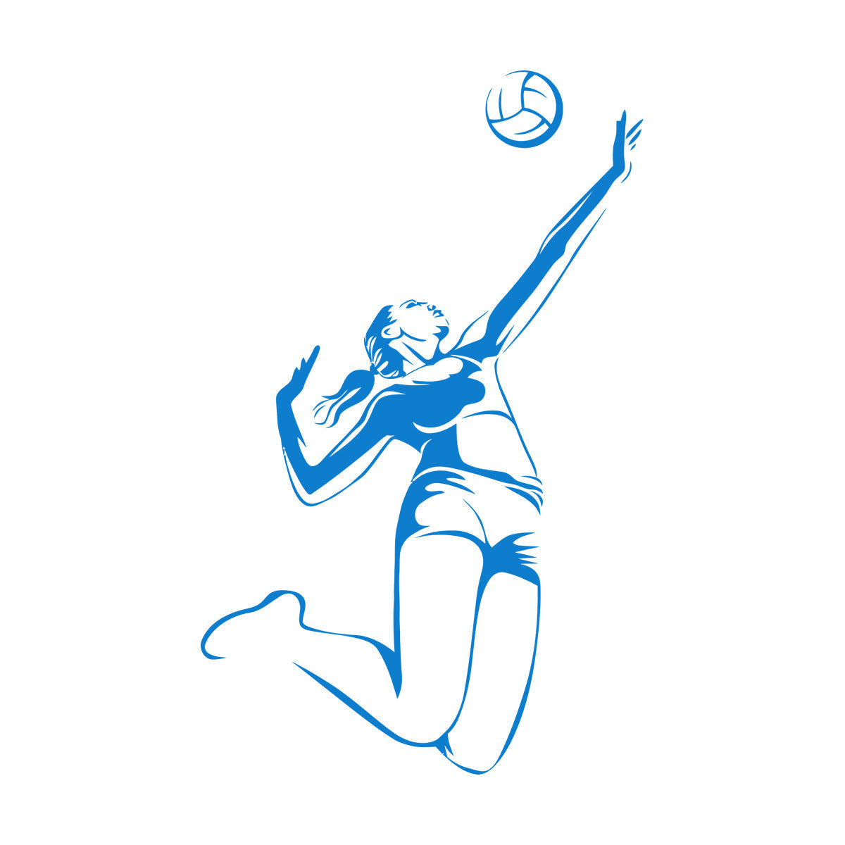 Fine Carving Stickers Volleyball Player Sports Girl Beach Equipped With Transfer Film Kit