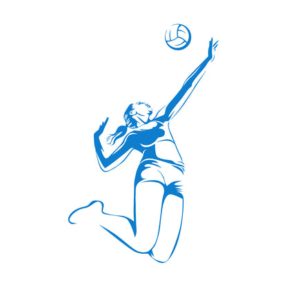 Fine Carving Stickers Volleyball Player Sports Girl Beach Equipped With Transfer Film Kit