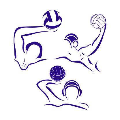 Wall Decals Pvc Water Polo Players Sport Personalized Customization