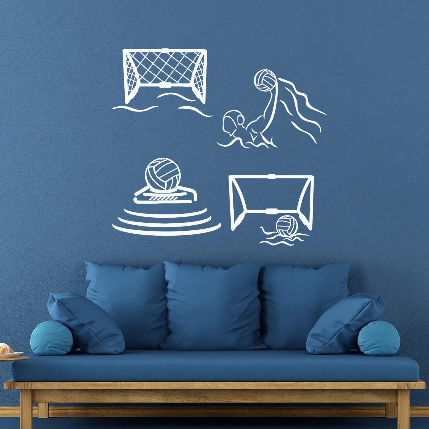 Lettering Stickers Water Polo Players Swimmers Ball Sport Can Modify And Add Information