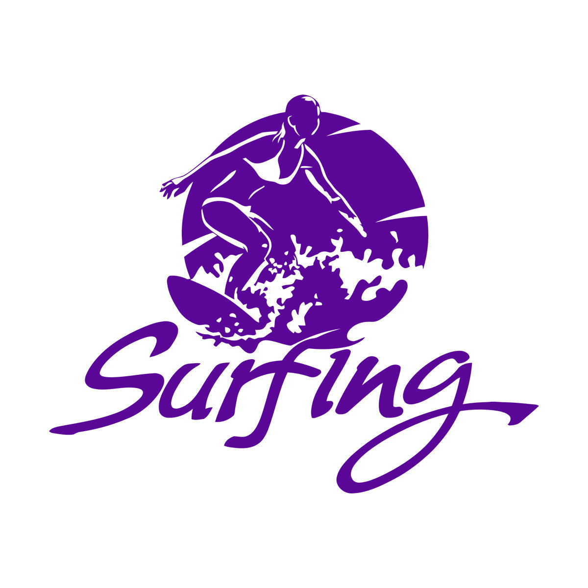 Wall Decals Paster Paper Surfing Water Sports Board Surf Girl Beach Vacation Art Decoration