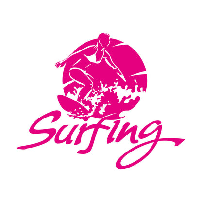 Wall Decals Paster Paper Surfing Water Sports Board Surf Girl Beach Vacation Art Decoration